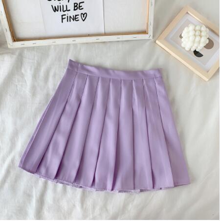 High Waist Cute Simple Pleated Short Light Skirt - Kawaiies - Adorable - Cute - Plushies - Plush - Kawaii