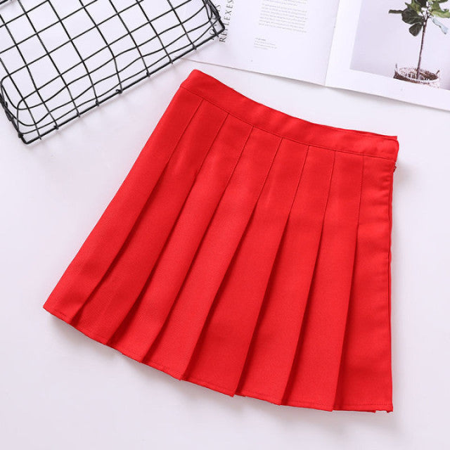 High Waist Cute Simple Pleated Short Light Skirt - Kawaiies - Adorable - Cute - Plushies - Plush - Kawaii