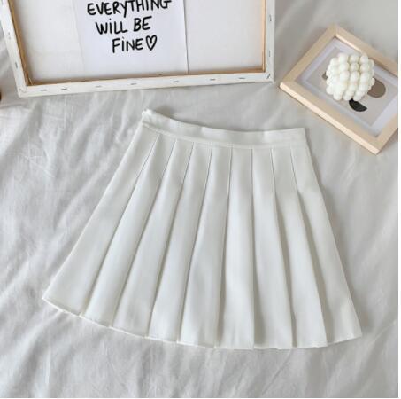 High Waist Cute Simple Pleated Short Light Skirt - Kawaiies - Adorable - Cute - Plushies - Plush - Kawaii