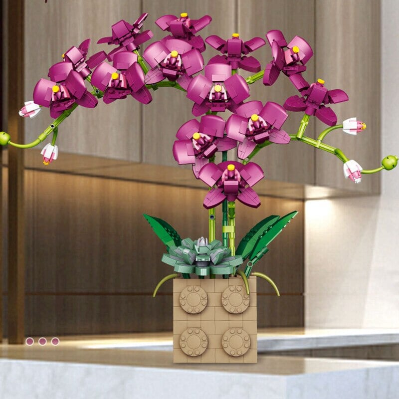 Huge Blossoming Orchid Flower Building Set Collection - Kawaiies - Adorable - Cute - Plushies - Plush - Kawaii