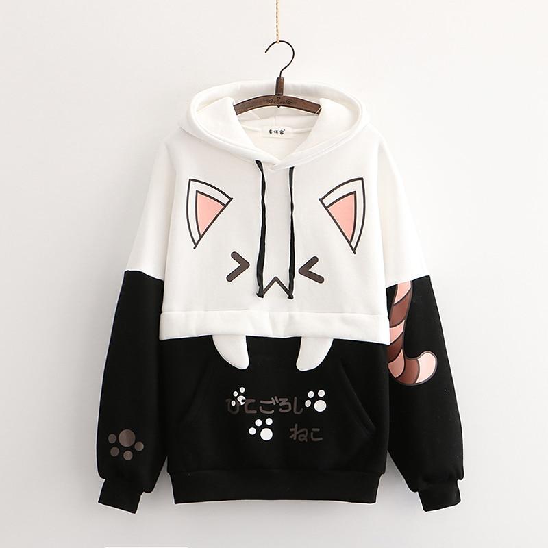 Japanese Anime Cat Hoodie - Kawaiies - Adorable - Cute - Plushies - Plush - Kawaii