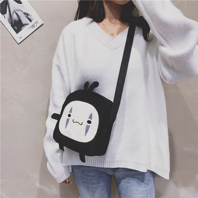 Japanese Anime No-Face Crossbody Small Bag - Kawaiies - Adorable - Cute - Plushies - Plush - Kawaii