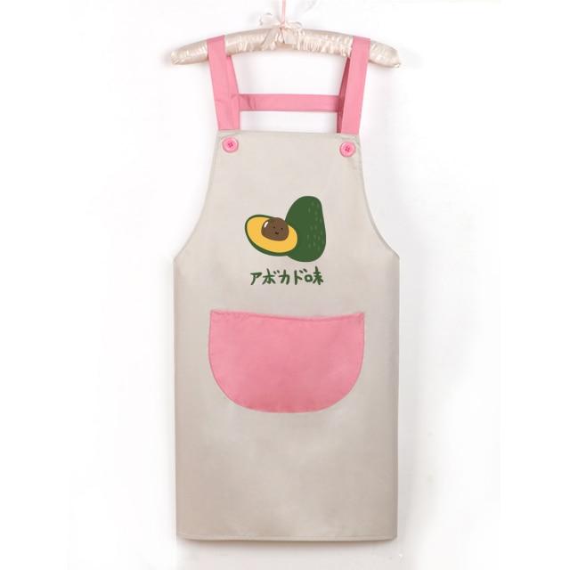 Japanese Cute Cherry and Avocado Print Shoulder Apron - Kawaiies - Adorable - Cute - Plushies - Plush - Kawaii