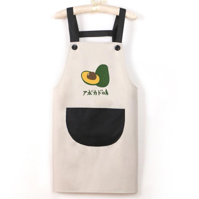 Japanese Cute Cherry and Avocado Print Shoulder Apron - Kawaiies - Adorable - Cute - Plushies - Plush - Kawaii