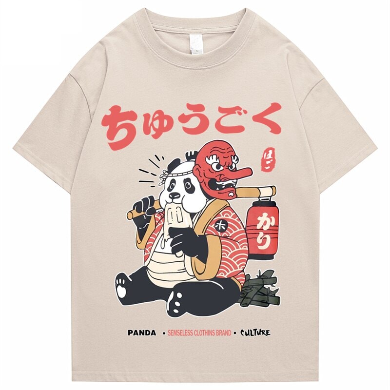 Japanese Fat Samurai Panda Unisex Tee | NEW - Kawaiies - Adorable - Cute - Plushies - Plush - Kawaii