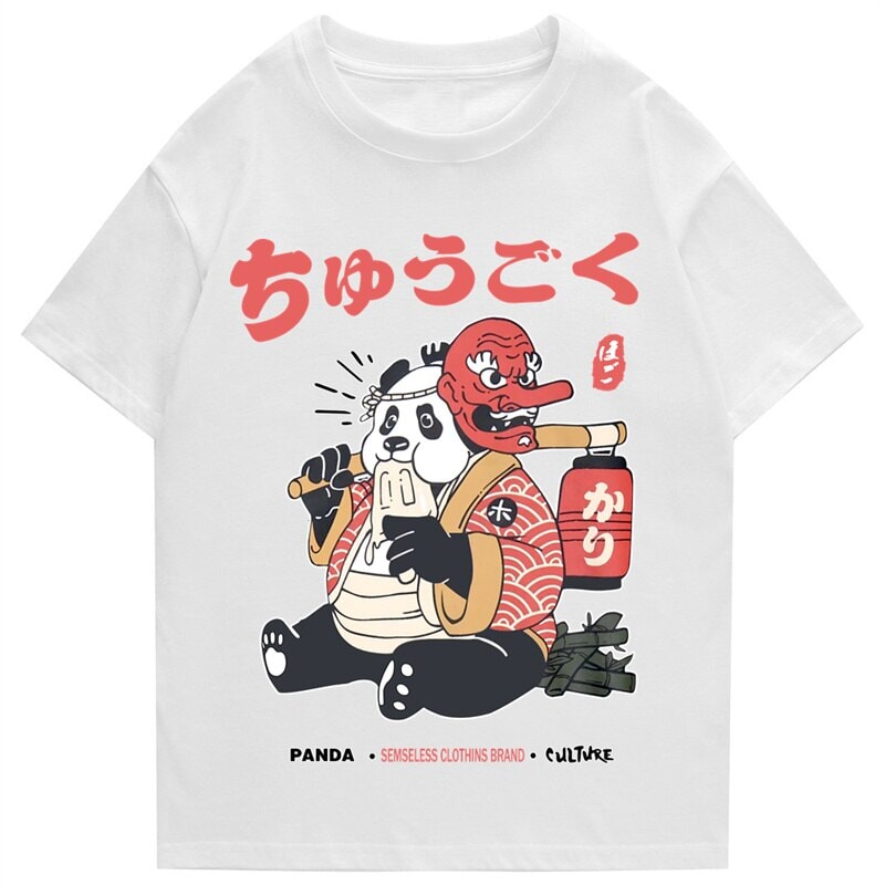 Japanese Fat Samurai Panda Unisex Tee | NEW - Kawaiies - Adorable - Cute - Plushies - Plush - Kawaii