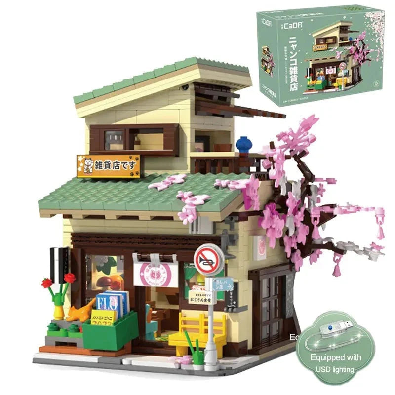 kawaiies-softtoys-plushies-kawaii-plush-Japanese Grocery Sakura Tree Shop Building Set Build it With box 