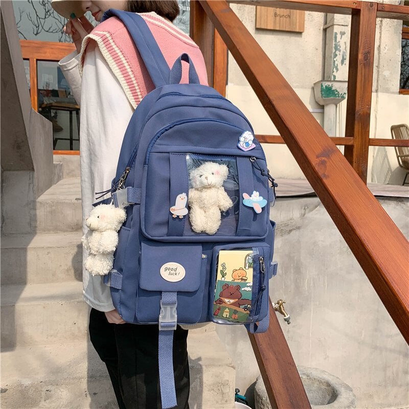 Japanese High School Backpack Bag - Kawaiies - Adorable - Cute - Plushies - Plush - Kawaii