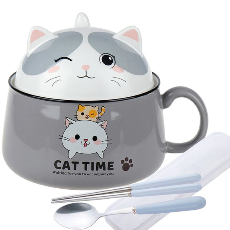 Japanese Kawaiies Instant Noodles Cat Bowl - Kawaiies - Adorable - Cute - Plushies - Plush - Kawaii