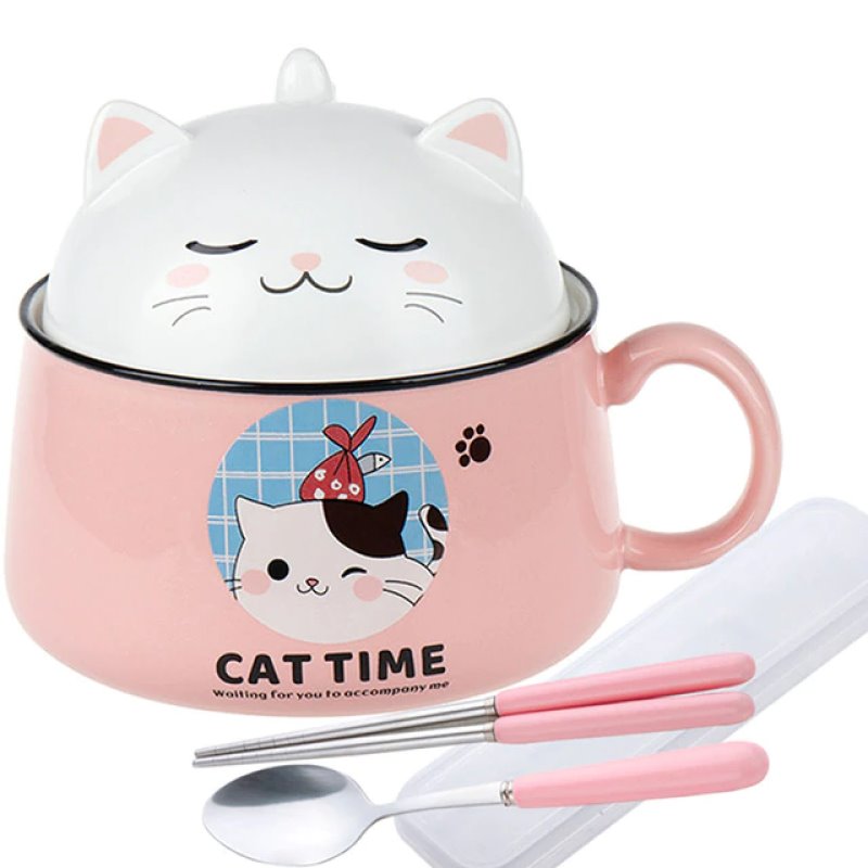 Japanese Kawaiies Instant Noodles Cat Bowl - Kawaiies - Adorable - Cute - Plushies - Plush - Kawaii