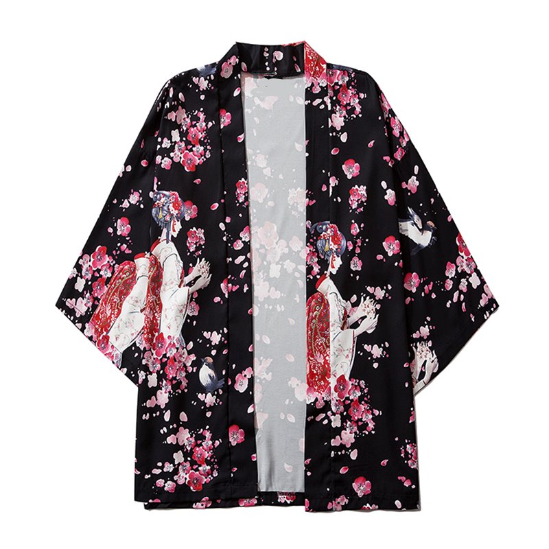 Japanese Sakura Cherry Blossom Print Kimono - Kawaiies - Adorable - Cute - Plushies - Plush - Kawaii