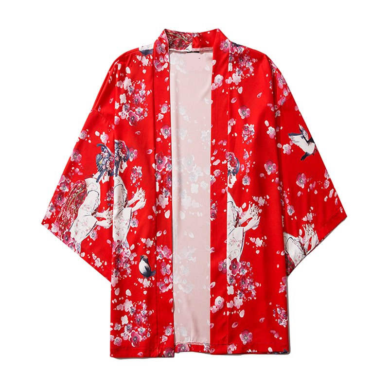 Japanese Sakura Cherry Blossom Print Kimono - Kawaiies - Adorable - Cute - Plushies - Plush - Kawaii