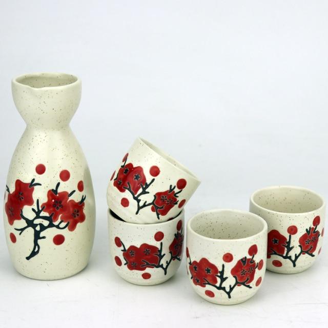 Japanese Sakura Cherry Ceramic Sake Set - Kawaiies - Adorable - Cute - Plushies - Plush - Kawaii