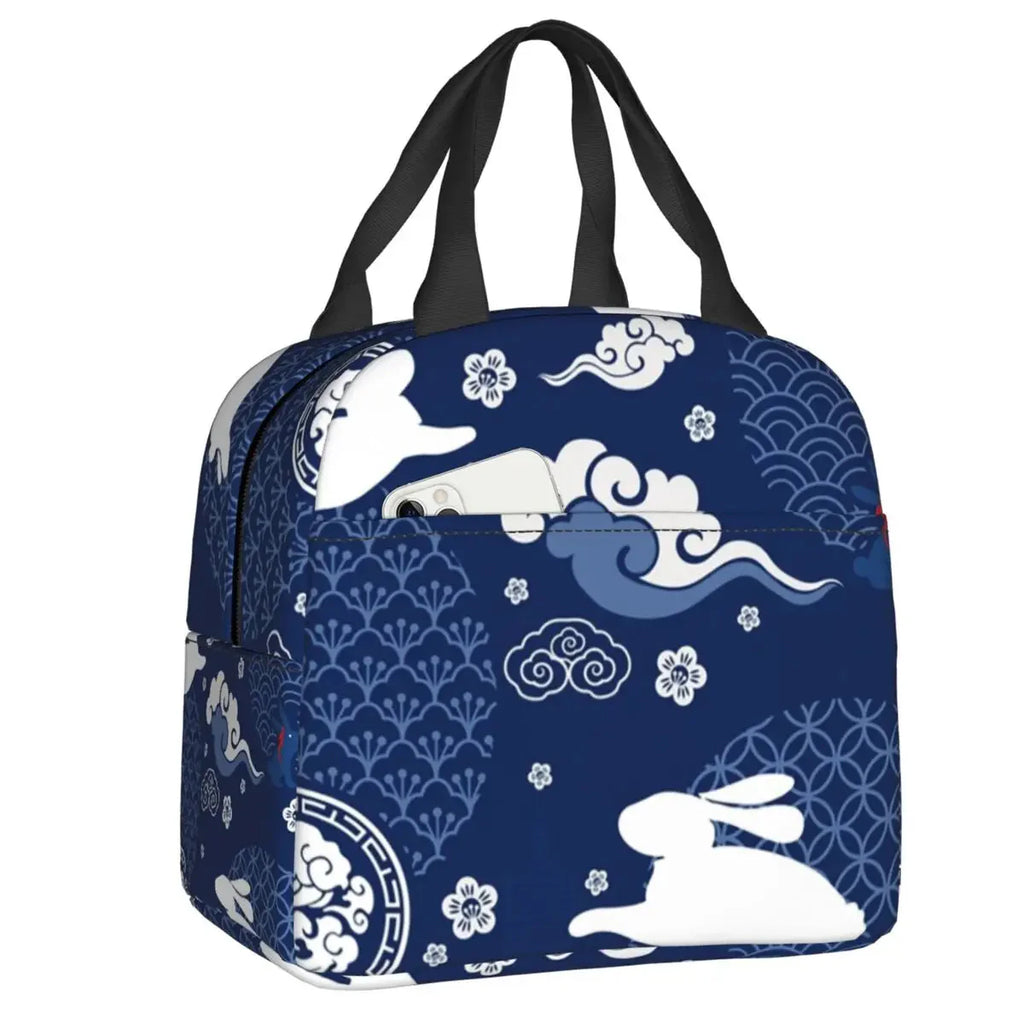 kawaiies-softtoys-plushies-kawaii-plush-Japanese Style Cloud Lunch Bag Collection Bag Dark Blue A 