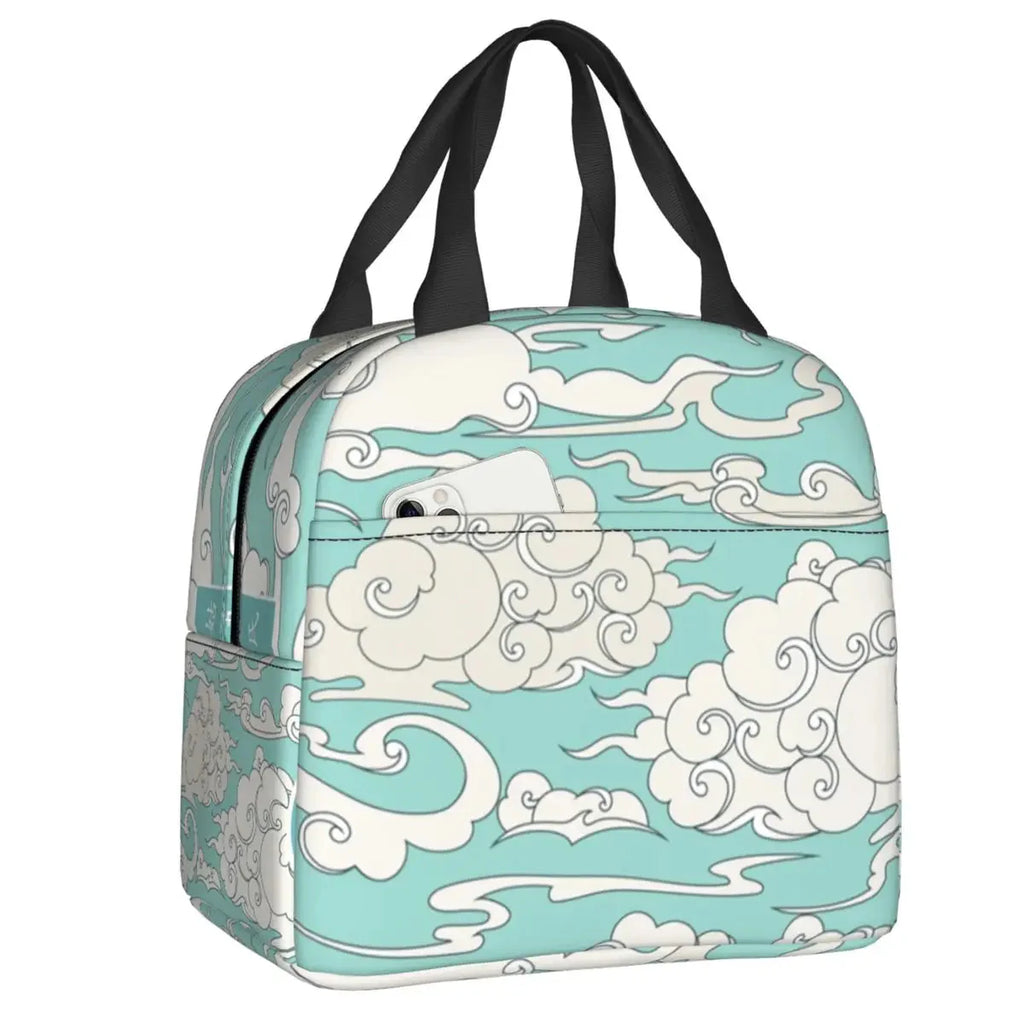 kawaiies-softtoys-plushies-kawaii-plush-Japanese Style Cloud Lunch Bag Collection Bag Light Blue A 