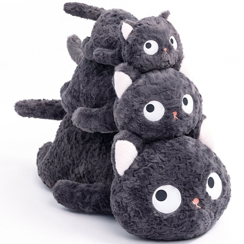 Jiji the Fluffy Black Cat Plushie Laying Down | Kiki's Delivery Service ...