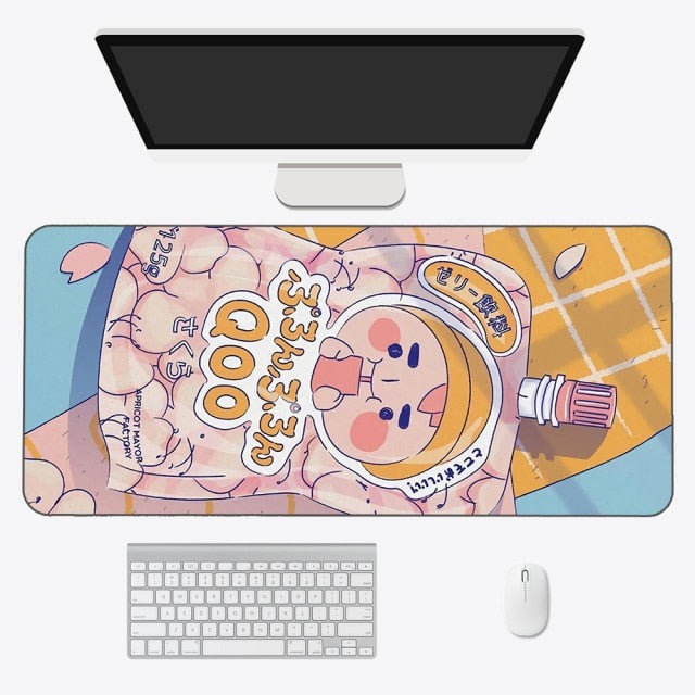 Kawaii Anime Aesthetics Large Mouse Pad - Kawaiies - Adorable - Cute - Plushies - Plush - Kawaii