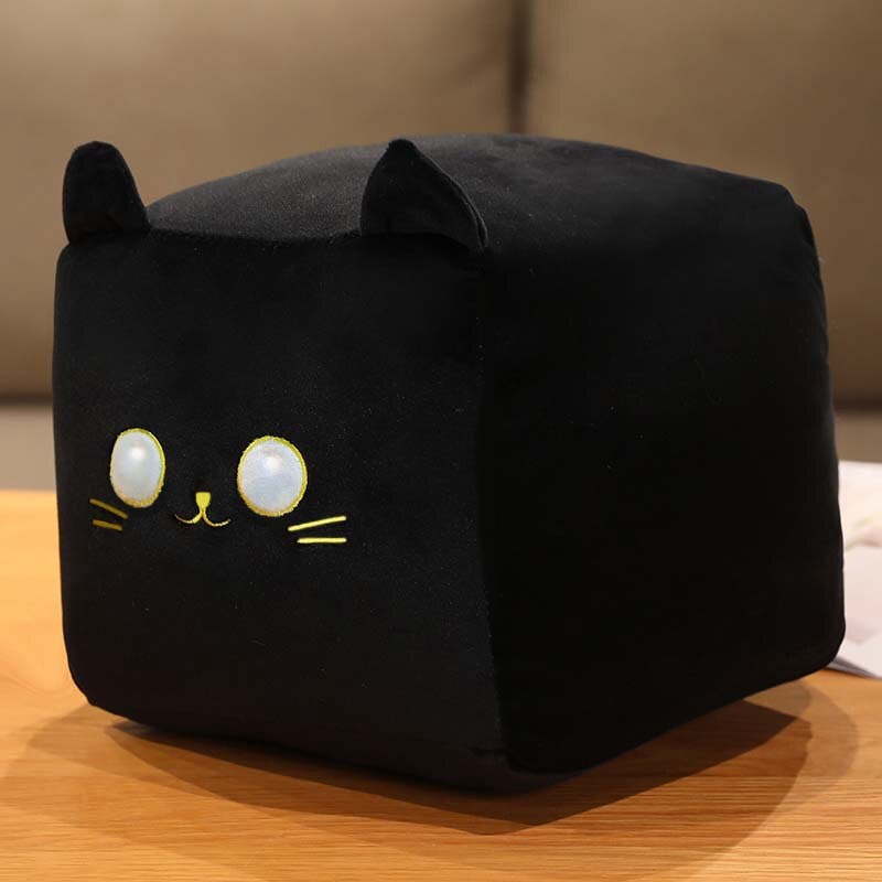 Kawaii Black White Cube Cat Plushies - Kawaiies - Adorable - Cute - Plushies - Plush - Kawaii