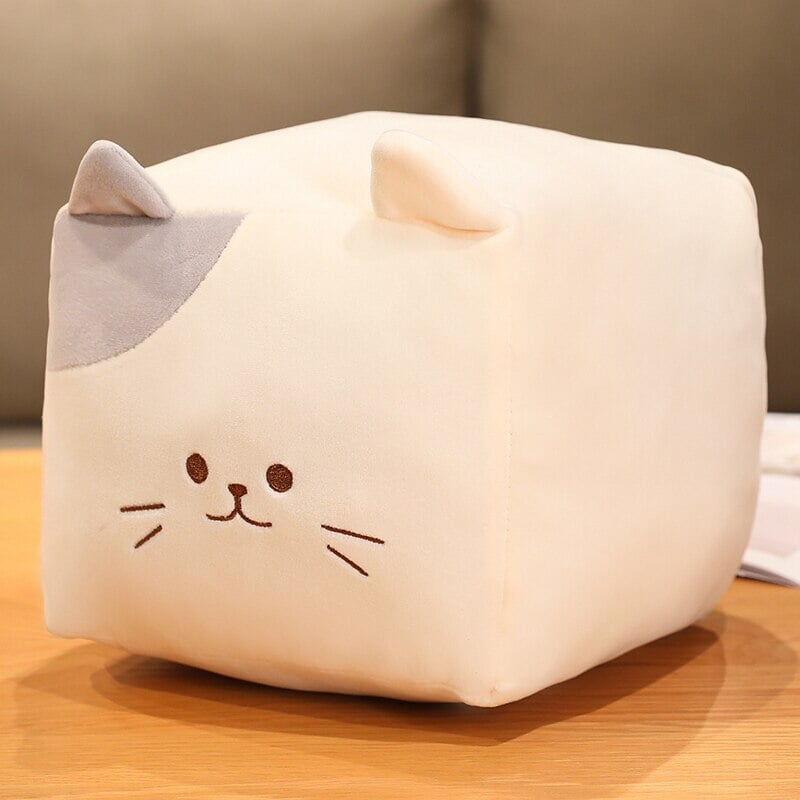 Kawaii Black White Cube Cat Plushies - Kawaiies - Adorable - Cute - Plushies - Plush - Kawaii