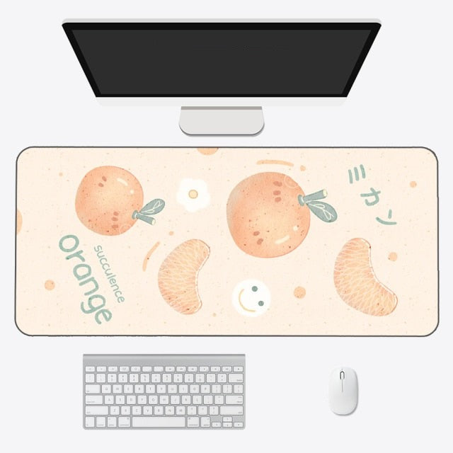 Kawaii Cartoon Exotic Fruits Large Mouse Pad - Kawaiies - Adorable - Cute - Plushies - Plush - Kawaii