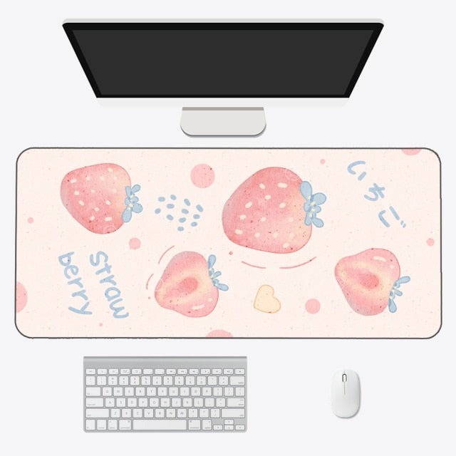 Kawaii Cartoon Exotic Fruits Large Mouse Pad - Kawaiies - Adorable - Cute - Plushies - Plush - Kawaii