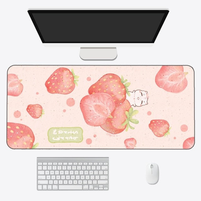 Kawaii Cartoon Exotic Fruits Large Mouse Pad - Kawaiies - Adorable - Cute - Plushies - Plush - Kawaii