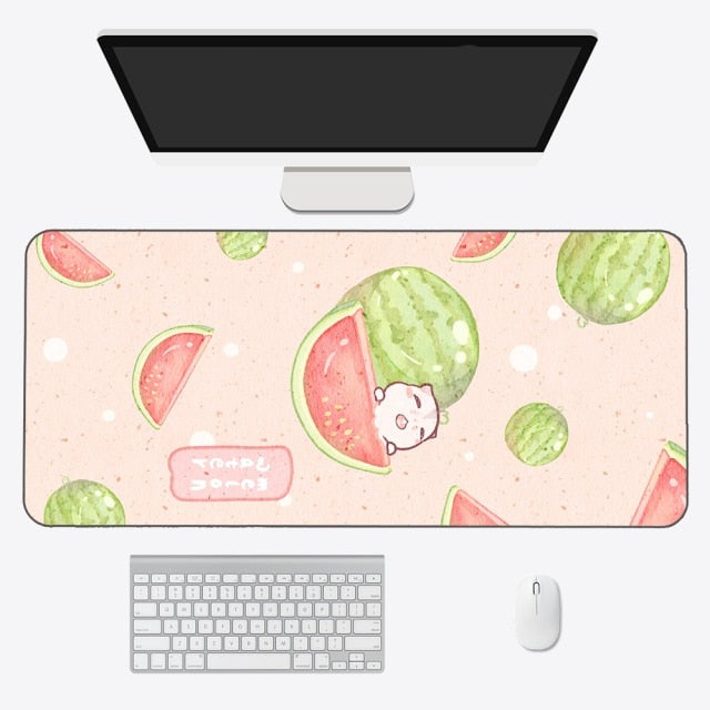 Kawaii Cartoon Exotic Fruits Large Mouse Pad - Kawaiies - Adorable - Cute - Plushies - Plush - Kawaii