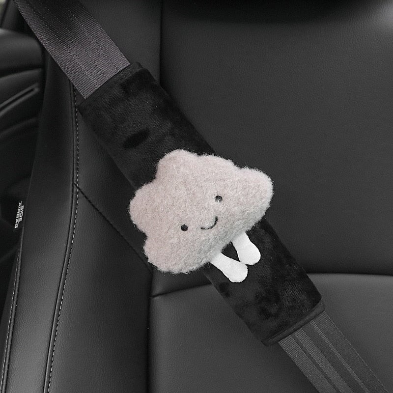 Kawaii Cloud Plush Car Seat Belt Cover Shoulder Strap Accessory - Kawaiies - Adorable - Cute - Plushies - Plush - Kawaii