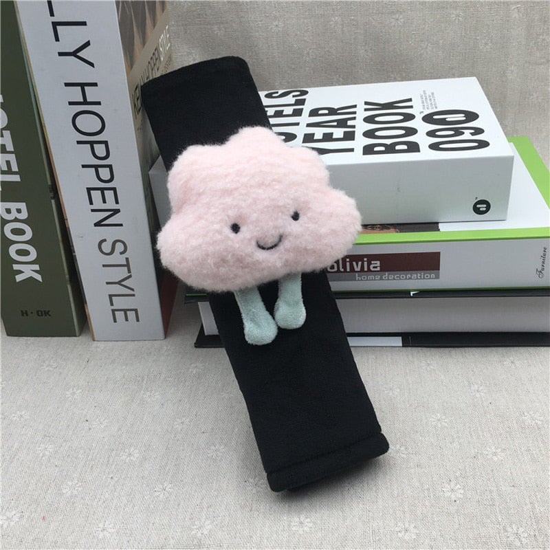 Kawaii Cloud Plush Car Seat Belt Cover Shoulder Strap Accessory - Kawaiies - Adorable - Cute - Plushies - Plush - Kawaii