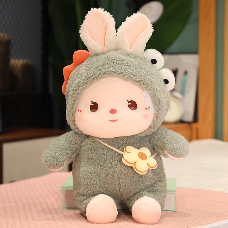 Kawaii Dressed Fluffy Bunny Plushie - Kawaiies - Adorable - Cute - Plushies - Plush - Kawaii