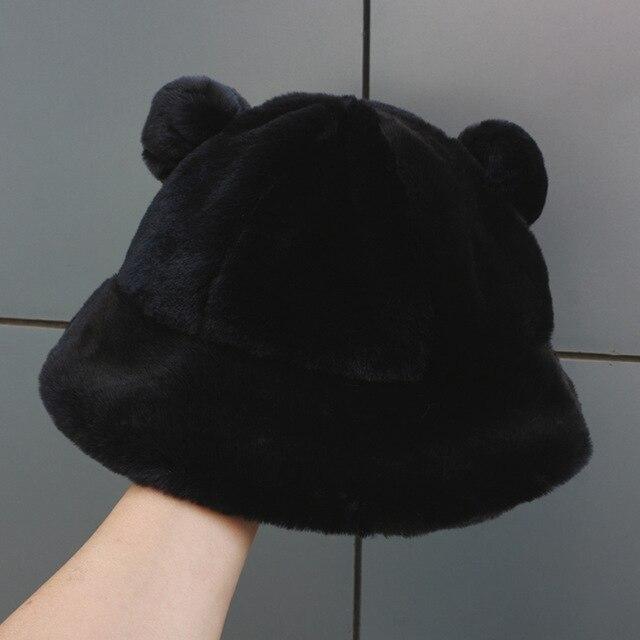 Kawaii Faux Fur Bear Bucket Hat - Kawaiies - Adorable - Cute - Plushies - Plush - Kawaii