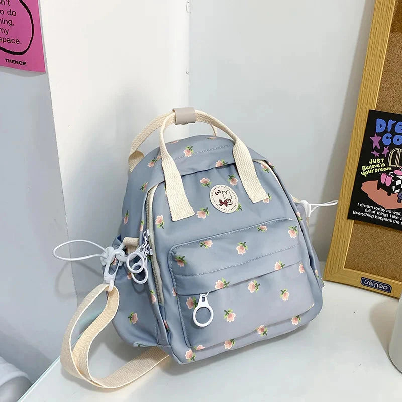 kawaiies-softtoys-plushies-kawaii-plush-Kawaii Floral Bunny Petite Small Backpack Apparel Blue 