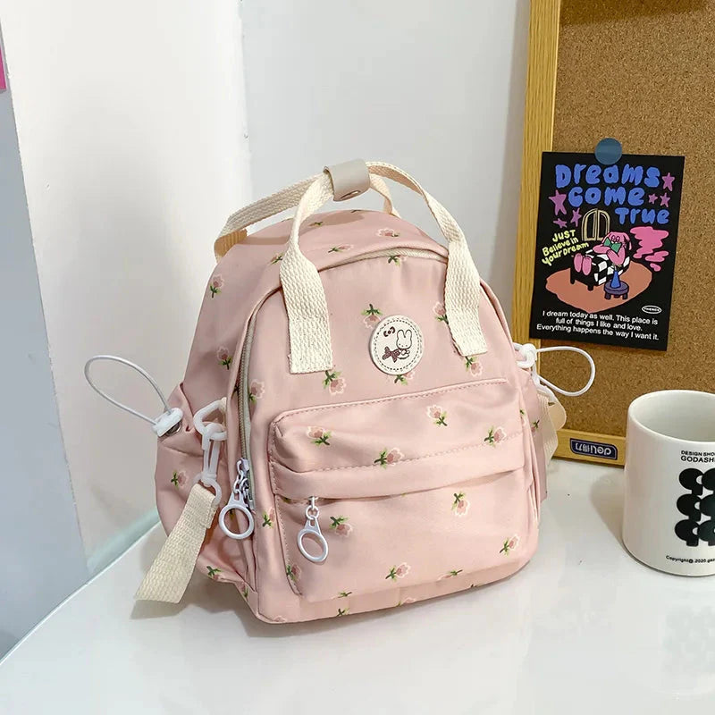 kawaiies-softtoys-plushies-kawaii-plush-Kawaii Floral Bunny Petite Small Backpack Apparel Pink 