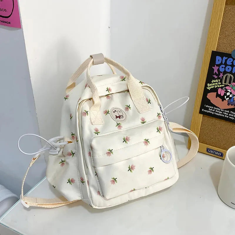 kawaiies-softtoys-plushies-kawaii-plush-Kawaii Floral Bunny Petite Small Backpack Apparel White 