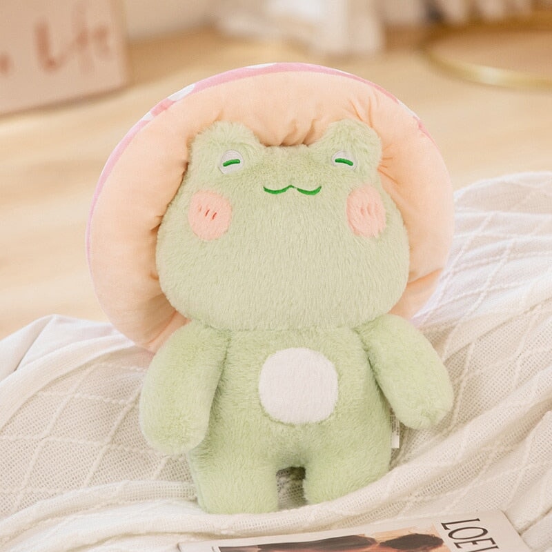 Kawaii Fluffy Mushroom Frog Family Plushies - Kawaiies - Adorable - Cute - Plushies - Plush - Kawaii