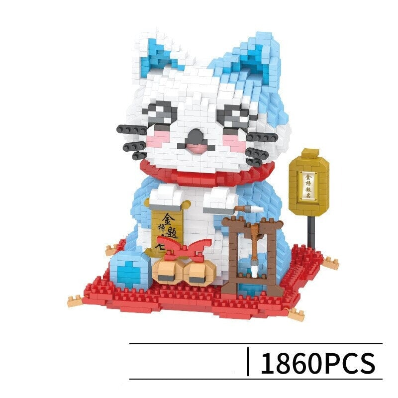 kawaiies-softtoys-plushies-kawaii-plush-Kawaii Lucky Fortune Cat Nano Building Sets Build it Money (1860pcs) 