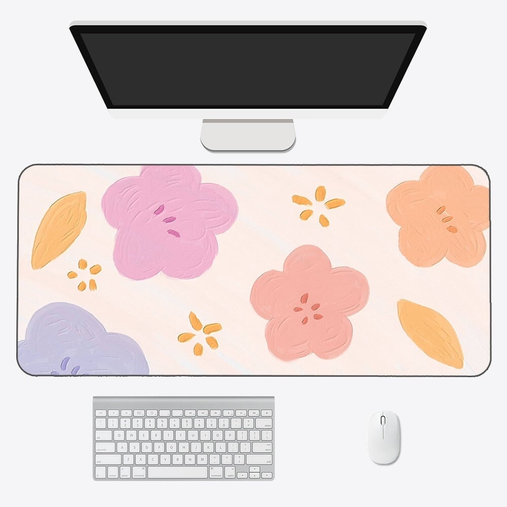 Kawaii Pastel Flowers Long Mouse Pad Collection - Kawaiies - Adorable - Cute - Plushies - Plush - Kawaii