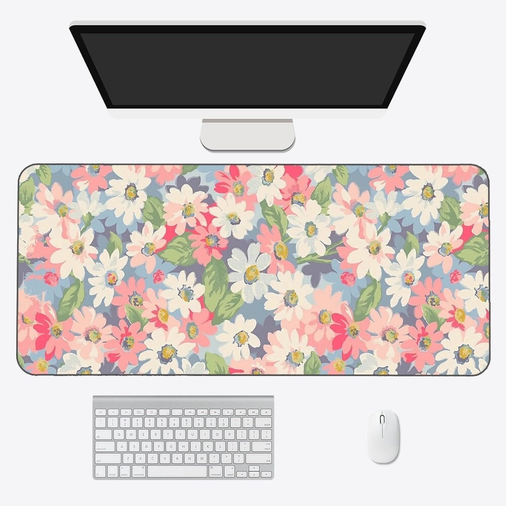 Kawaii Pastel Flowers Long Mouse Pad Collection - Kawaiies - Adorable - Cute - Plushies - Plush - Kawaii