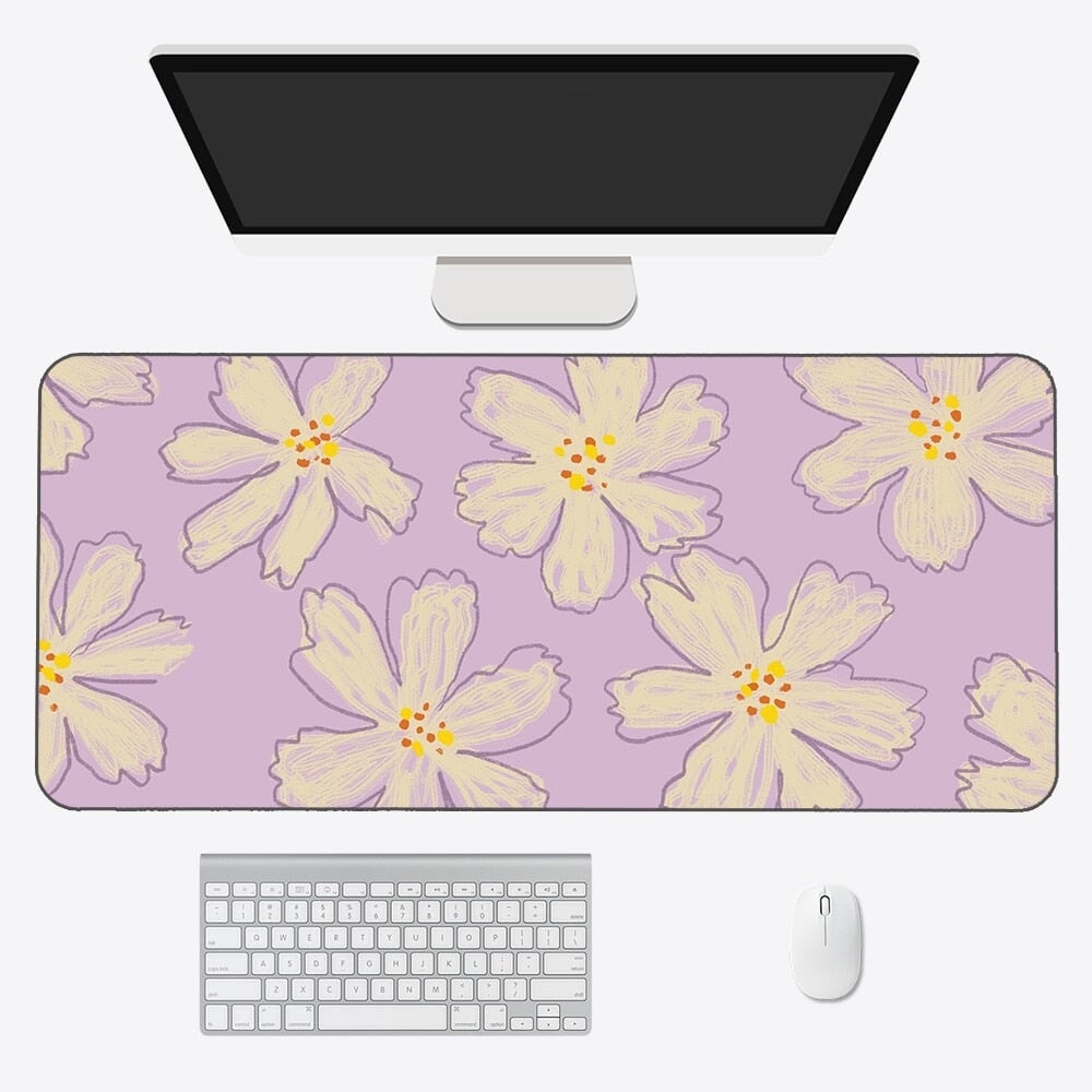 Kawaii Pastel Flowers Long Mouse Pad Collection - Kawaiies - Adorable - Cute - Plushies - Plush - Kawaii