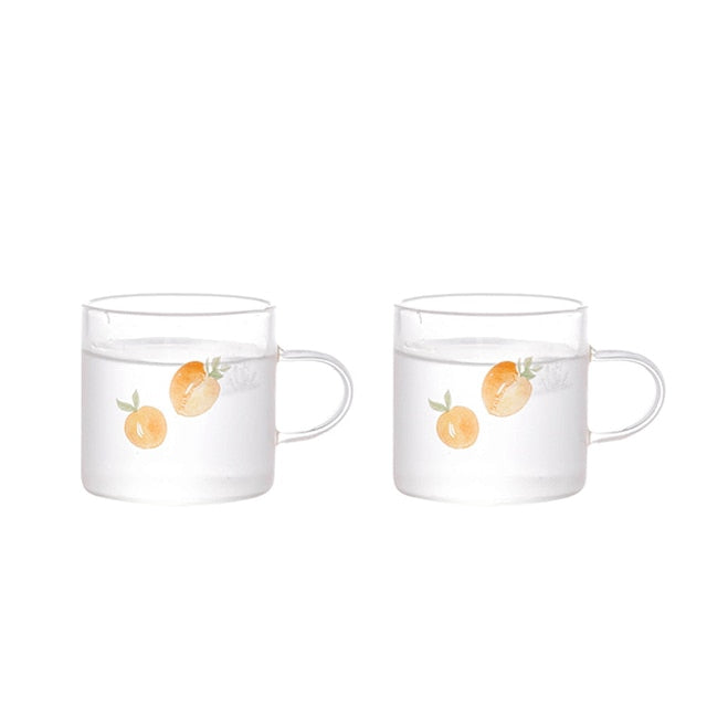 Kawaii Peach Glass Kettle and Cups Set - Kawaiies - Adorable - Cute - Plushies - Plush - Kawaii