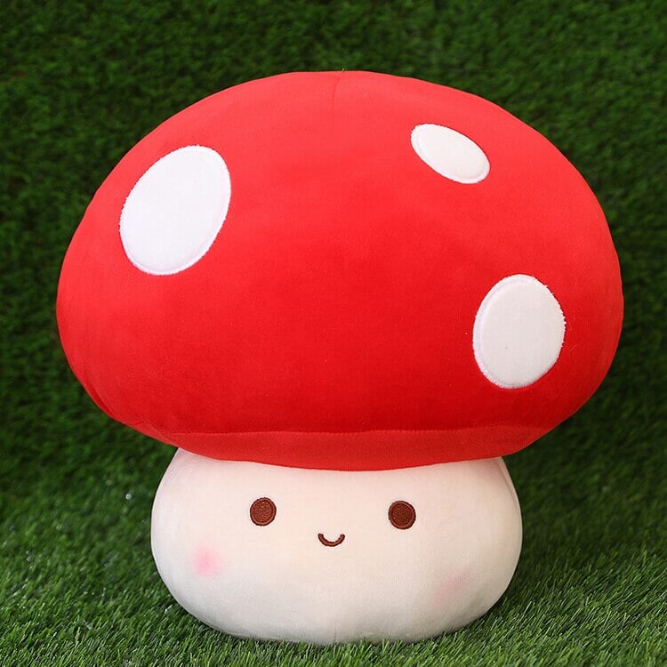 Kawaii Red Brown White Mushroom Plushie Family - Kawaiies - Adorable - Cute - Plushies - Plush - Kawaii