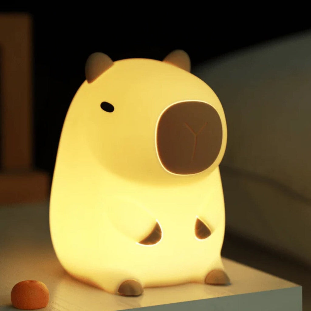 kawaiies-softtoys-plushies-kawaii-plush-Kawaii Sitting Capybara LED Night Light Home Decor Blue 