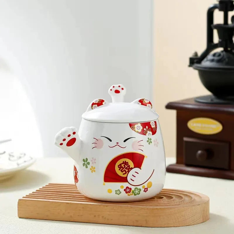 kawaiies-softtoys-plushies-kawaii-plush-Kawaii Spotted Fortune Cat Mugs Home Decor White 