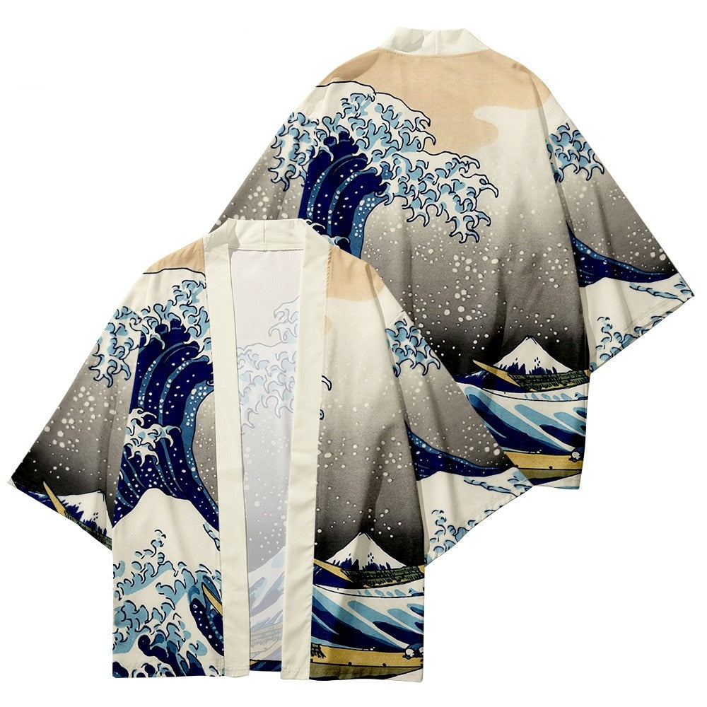 Kimono Japanese Great Wave and Mighty Koi - Kawaiies - Adorable - Cute - Plushies - Plush - Kawaii