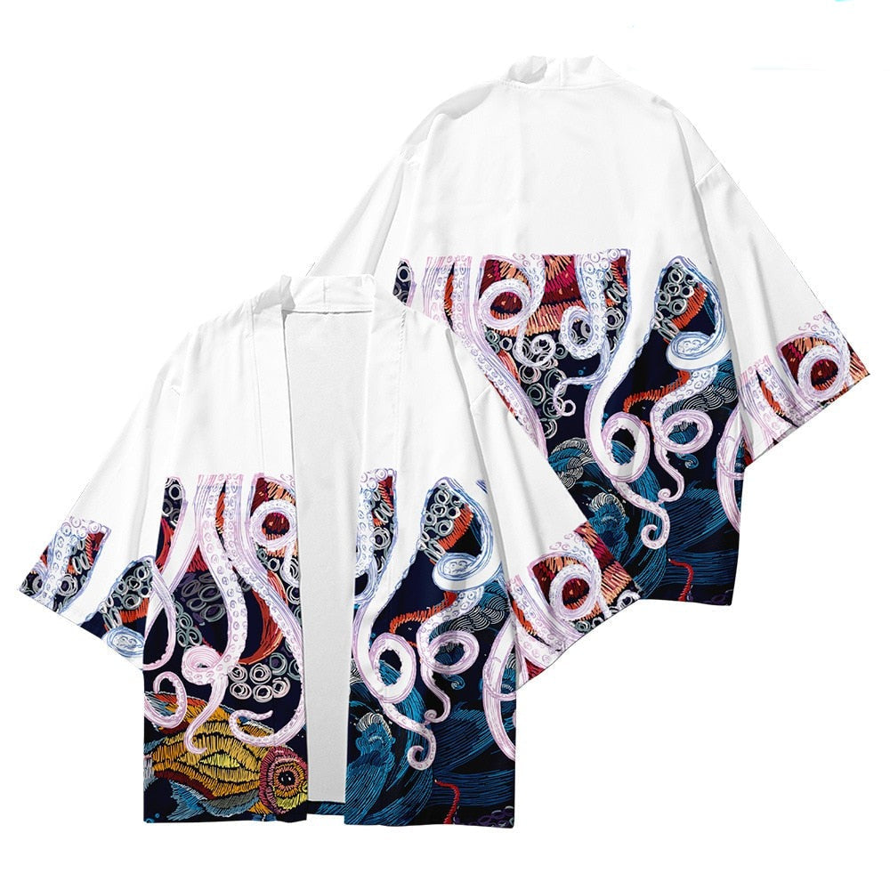 Kimono Japanese Octopus Prints - Kawaiies - Adorable - Cute - Plushies - Plush - Kawaii