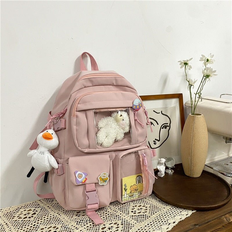 Large Functional Waterproof Kawaii Backpack - Kawaiies - Adorable - Cute - Plushies - Plush - Kawaii