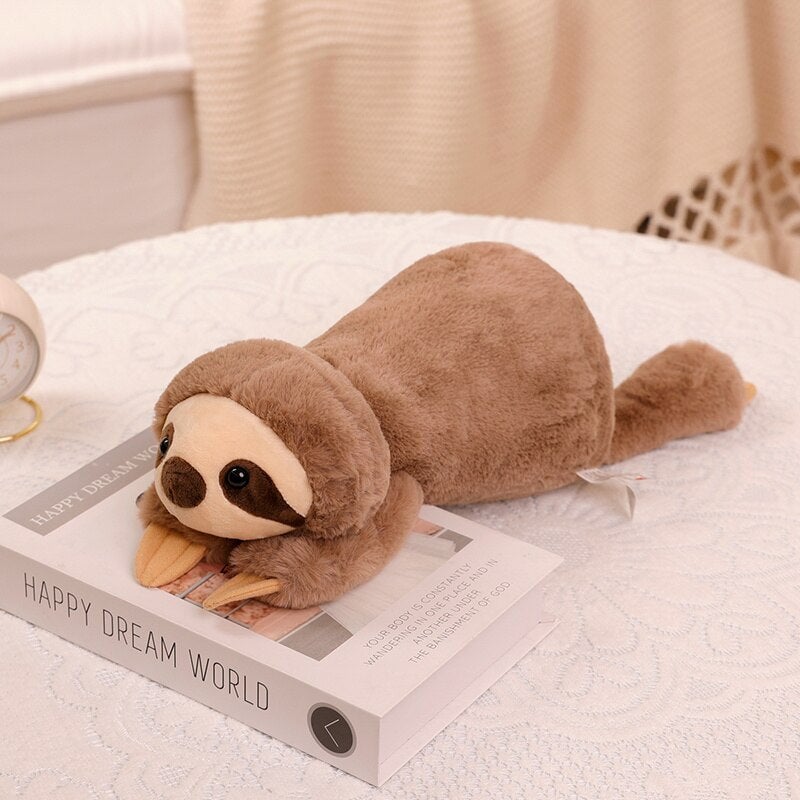 Laying Sloth and Fox Raccoon Crocodile Plushie Friends - Kawaiies - Adorable - Cute - Plushies - Plush - Kawaii