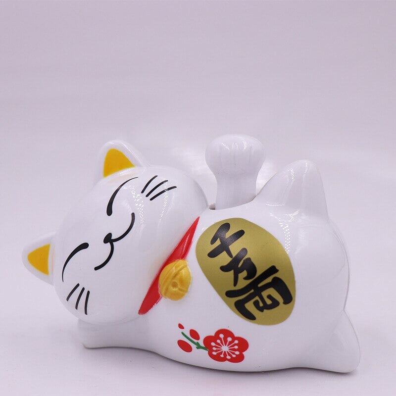 Lazy Japanese Lucky Cat Waving Arm Car Ornament - Kawaiies - Adorable - Cute - Plushies - Plush - Kawaii