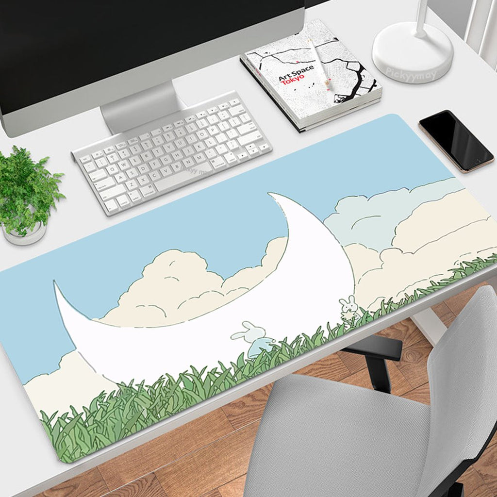 Life of a Kawaii Bunny Large Mouse Pad - Kawaiies - Adorable - Cute - Plushies - Plush - Kawaii