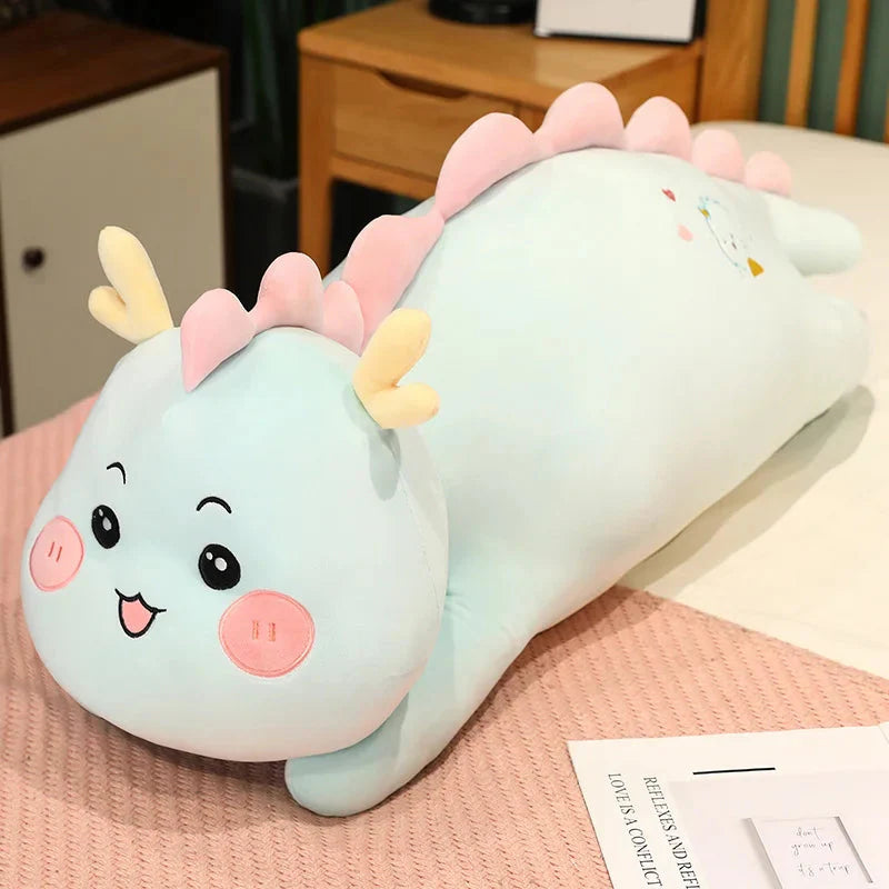 kawaiies-softtoys-plushies-kawaii-plush-Long Snuggly Dragon Plushies Soft toy Blue 23in / 60cm 